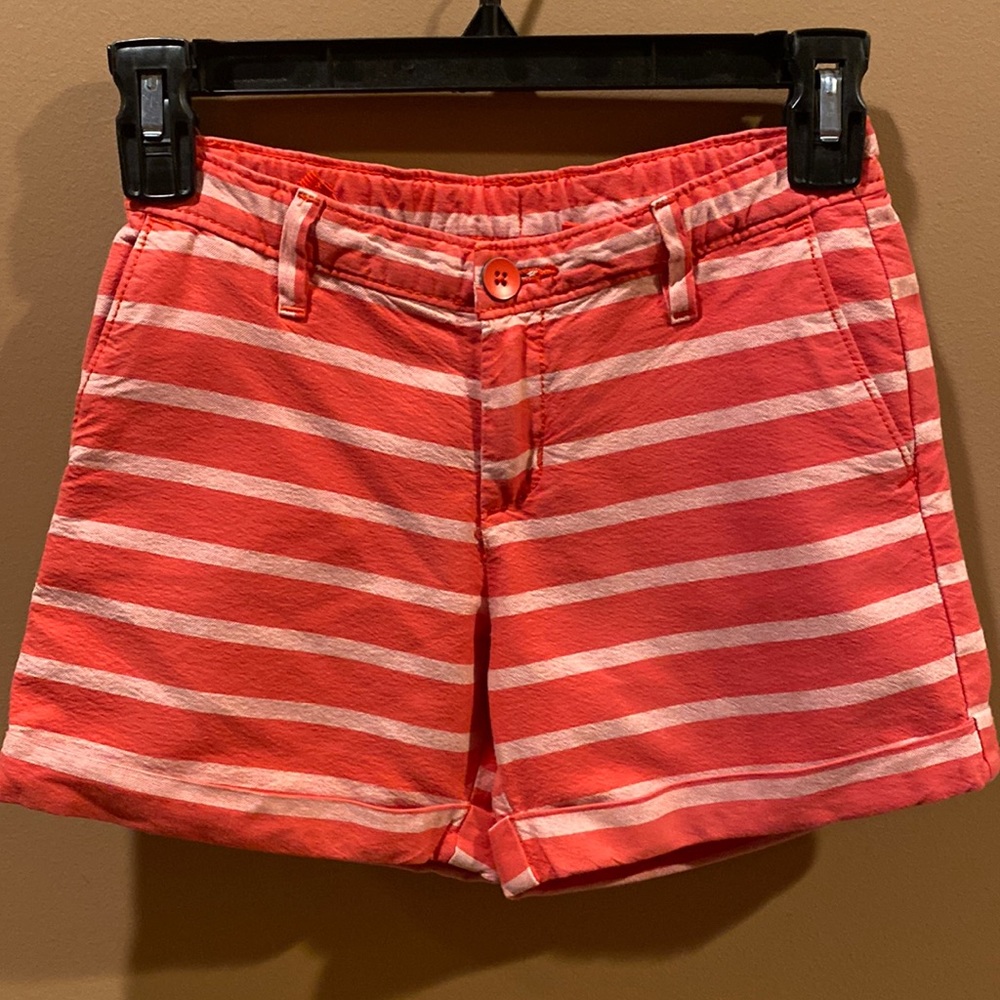 Gap kids shorts.  Red and pink striped with cuffed bottoms.  Girls size 10.